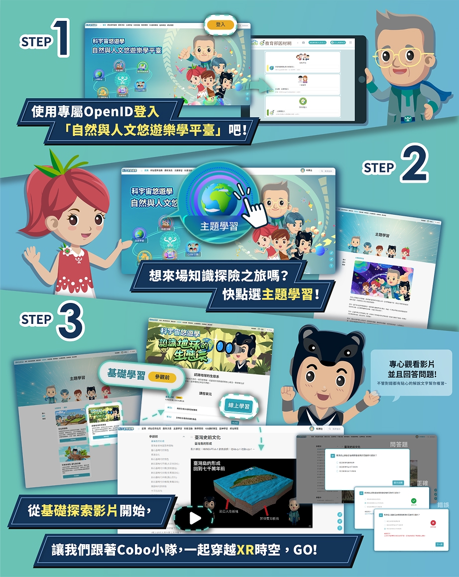 主題學習影片透過科宇宙悠遊學多元的線上主題學習影片，用更生動的方式學習成長！